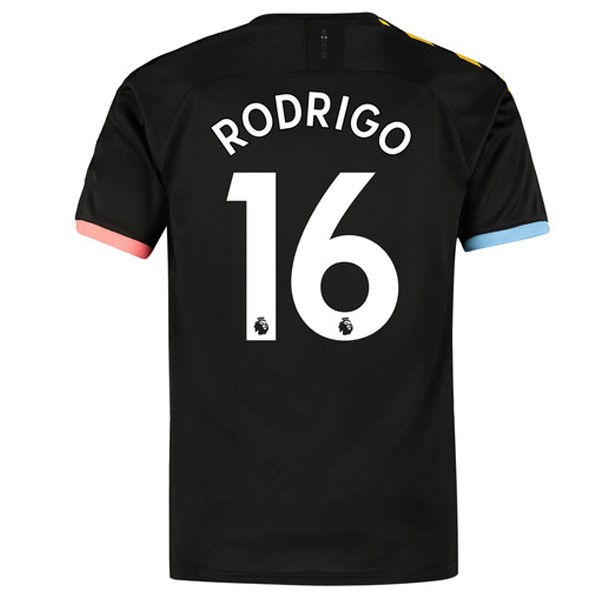 Camiseta Manchester City NO.16 Rodrigo 2ª 2019/20 Negro
